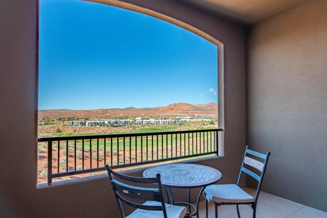 Golf course view from the upstairs covered balcony at Coral Ridge 2087
