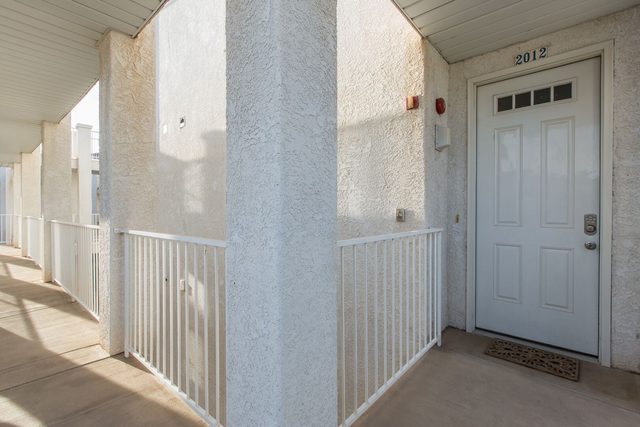 Upper-floor front entry door of Las Palmas 2012