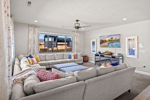 Home 108 living room with large sectional sofa