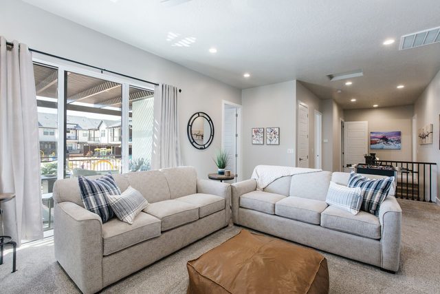 Loft sitting area with two sofas at Ocotillo Springs 21