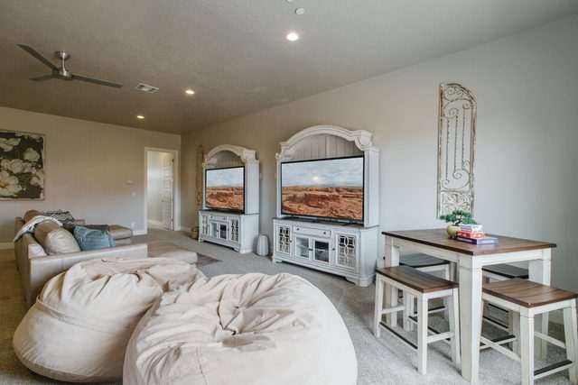 Loft with bean bags and twin TV cabinets at Ocotillo Springs 32