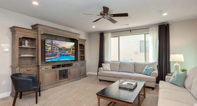 Home 96 living room with entertainment center and large TV