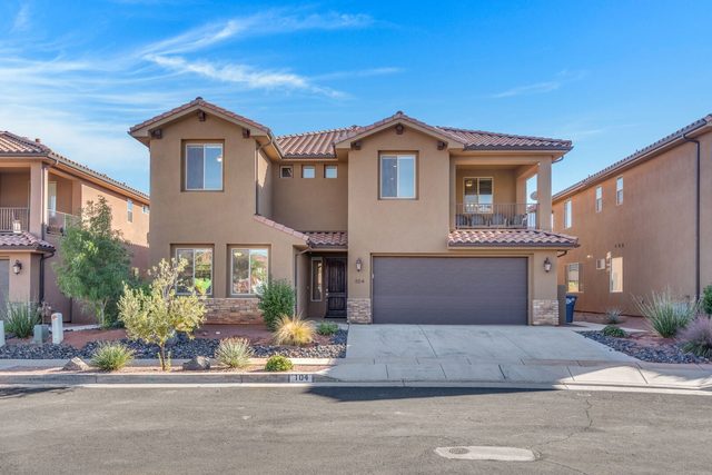 Front of River View 104 with garage and balcony