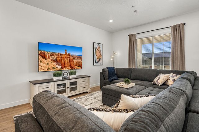 Sectional sofa and TV console in the main living room