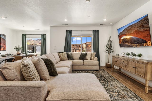 Oversized sectional sofa and media console in the Skyline 2774 living room