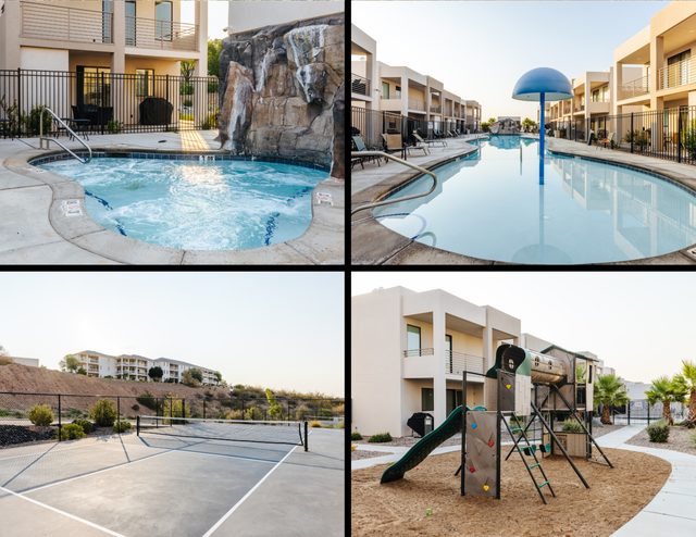 Community hot tub, pool and pickleball court near The Lofts 1 & 2 Retreat